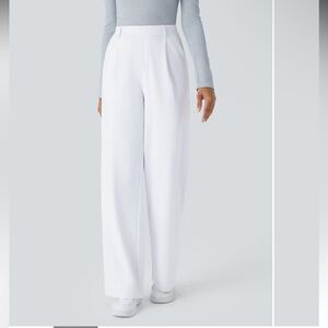 HALARA White Wide Leg Women's Pants